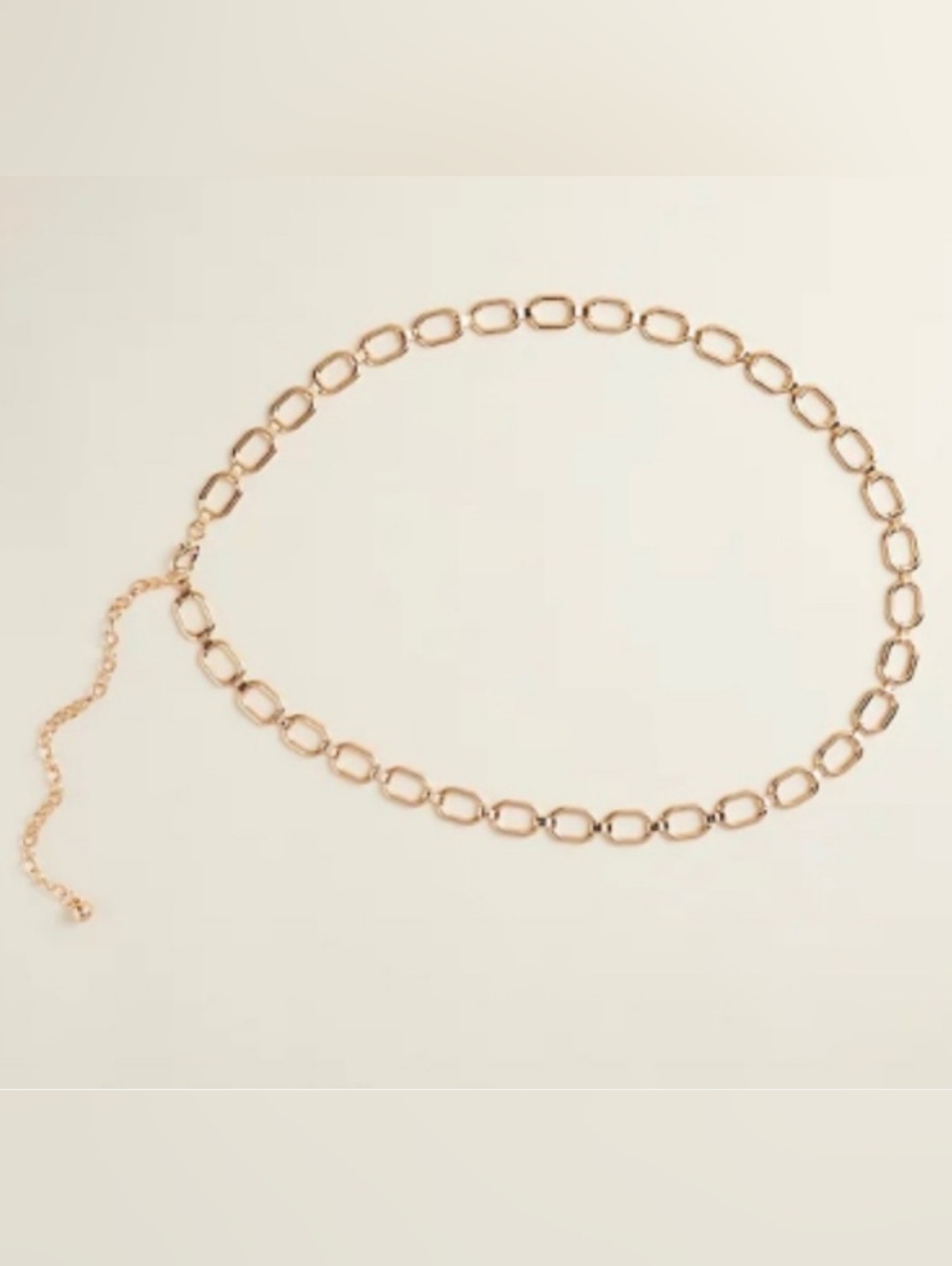 NWT Torrid Gold Oval Chain Statement Belt Size 1/2 Lobster Clasp